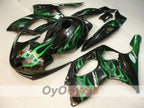 Einspritzverkleidungssatz für YZF600R 97-07 - Grün, Schwarz - Flamme #OYO87906422