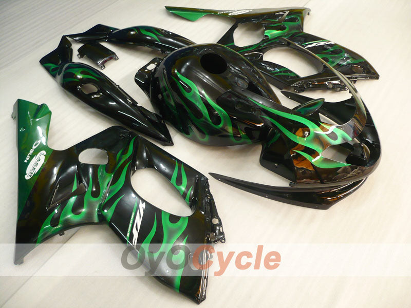Einspritzverkleidungssatz für YZF600R 97-07 - Grün, Schwarz - Flamme #OYO87906422 Hauptbild