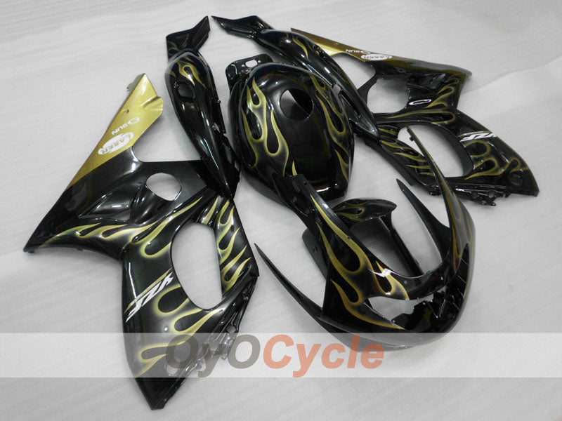 Einspritzverkleidungssatz für YZF600R 97-07 - Gelb, Schwarz - Flamme #OYO87906425 Hauptbild