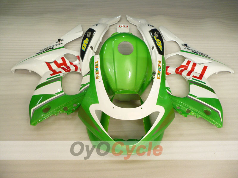 Einspritzverkleidungssatz für YZF600R 97-07 - Grün, Weiß - FIAT #OYO87906427