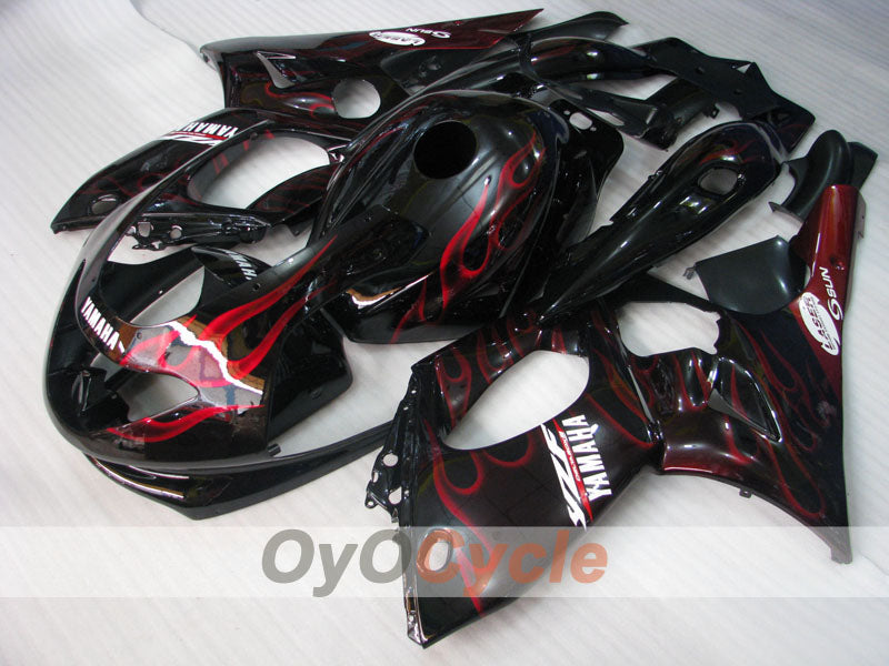 Einspritzverkleidungssatz für YZF600R 97-07 - Rot, Schwarz - Flamme #OYO87906428