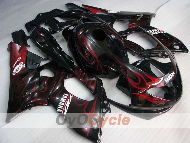 Einspritzverkleidungssatz für YZF600R 97-07 - Rot, Schwarz - Flamme #OYO87906428
