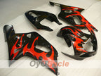 Verkleidungssatz für 01-03 GSX R600, Spritzguss - Rot, Schwarz - Werksstil, individuell anpassbar #OYO87905079
