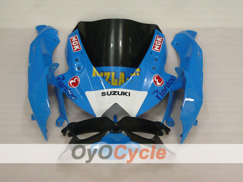 Einspritz-Verkleidungssatz für GSX R600 08-10 - Blau, Schwarz - Rizla+ #OYO87901673