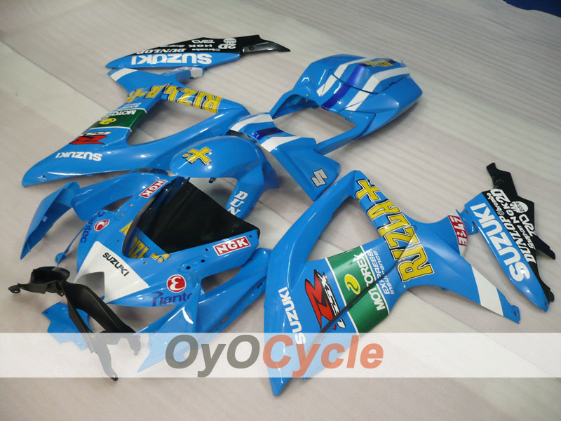 Einspritz-Verkleidungssatz für GSX R600 08-10 - Blau, Schwarz - Rizla+ #OYO87901673
