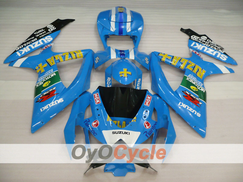 Einspritz-Verkleidungssatz für GSX R600 08-10 - Blau, Schwarz - Rizla+ #OYO87901673