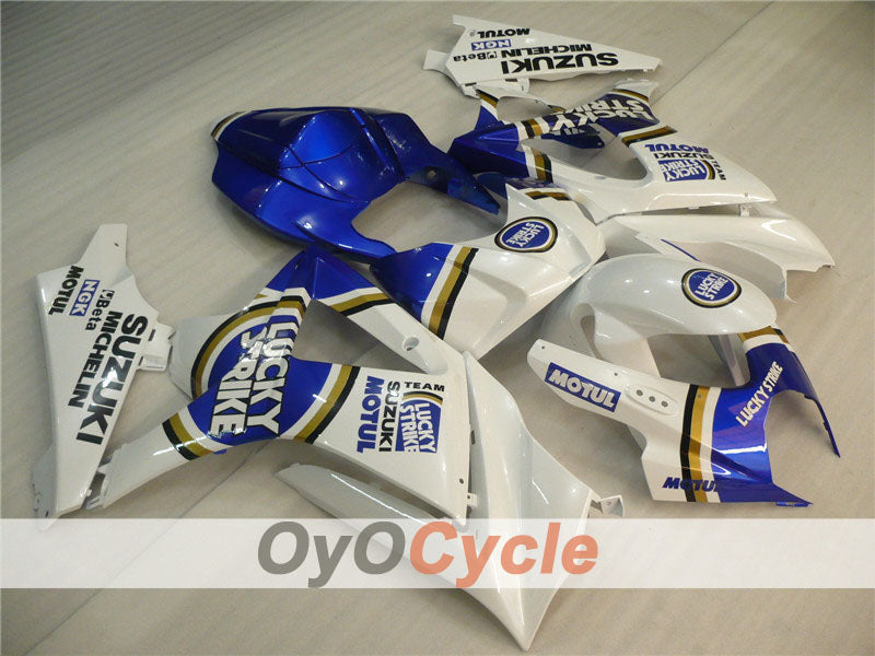 Einspritz-Verkleidungskit für GSX R1000 07-08 - Blau, Weiß - Lucky Strike, MOTUL #OYO87902104 Hauptbild