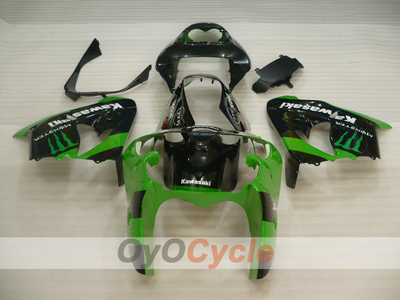 Verkleidungssatz für 02-03 NINJA ZX-9R - Grün, Schwarz - Monster #OYO87903051