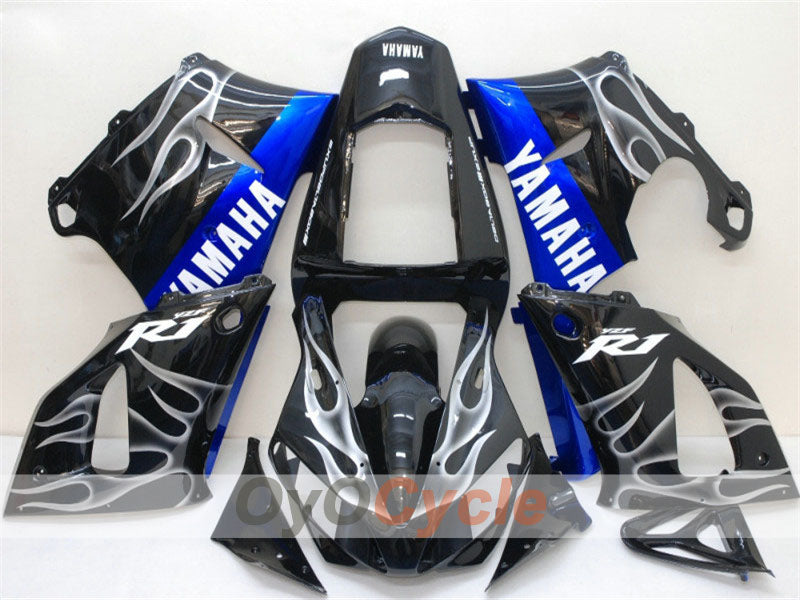 Einspritzverkleidungssatz für 00-01 YZF-R1 - Weiß, Schwarz - Flame #OYO87900763 Hauptbild