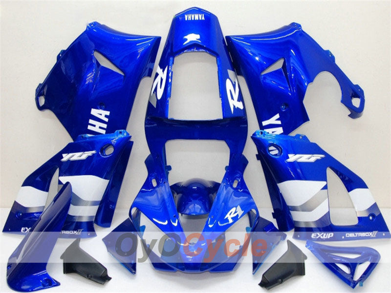 Verkleidungssatz für Einspritzmodelle für YZF-R1 00-01 - Blau, Weiß - Werksstil #OYO87900773 Hauptbild