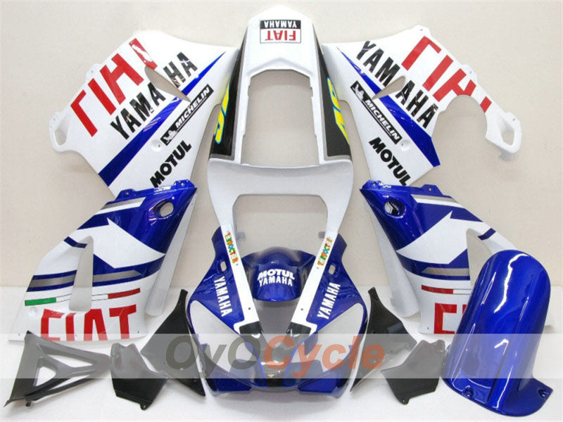 Einspritzverkleidungssatz für 00-01 YZF-R1 - Blau, Weiß - FIAT, MOTUL #OYO87900761 Hauptbild