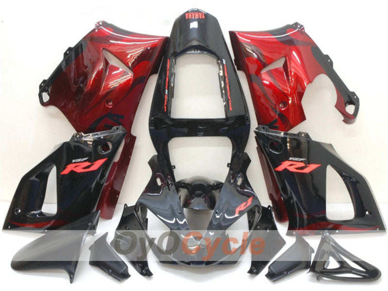 Einspritzverkleidungssatz für 00-01 YZF-R1 - Rot, Schwarz - Flame #OYO87900767 Hauptbild