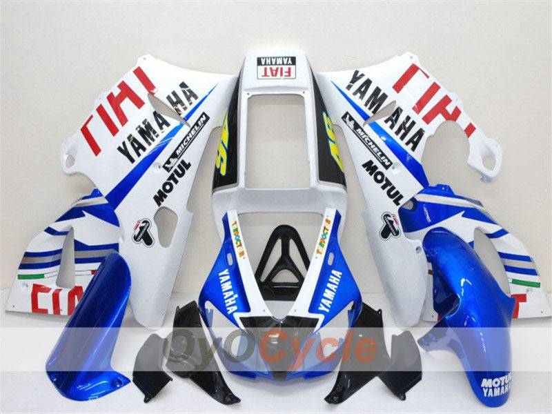 Verkleidungssatz für Einspritzmodell der YZF-R1, Baujahr 98-99 - Blau, Weiß - FIAT #OYO87900735 Hauptbild