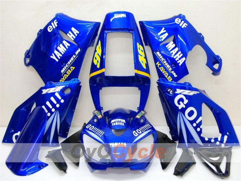 Verkleidungssatz für Einspritzmodell der YZF-R1, Baujahr 98-99 - Blau, Weiß - GO!!!!!!!, MICHELIN #OYO87900743 Hauptbild