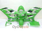 Spritzguss-Verkleidungssatz für NINJA ZX-6R 03-04 - Grün, Weiß - Werksstil #OYO87901761