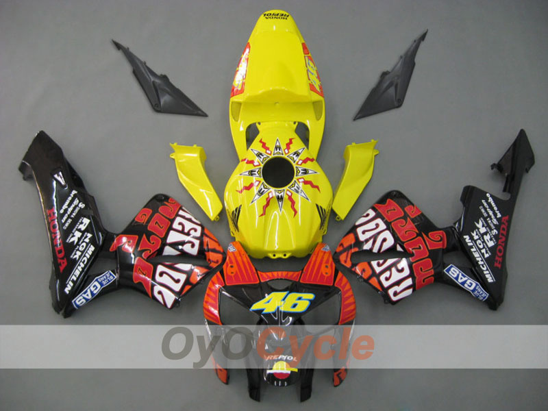 Verkleidungssatz für Einspritzung für CBR600RR 05-06 - Gelb, Schwarz - Rossi #OYO87900344 Hauptbild