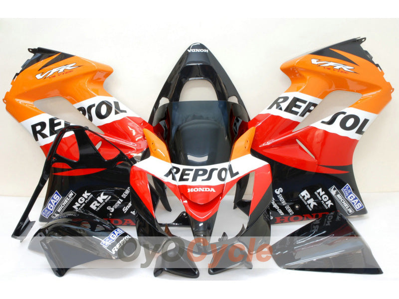 Einspritz-Verkleidungssatz für 02-13 VFR800 - Orange, Schwarz - Repsol #OYO87902832