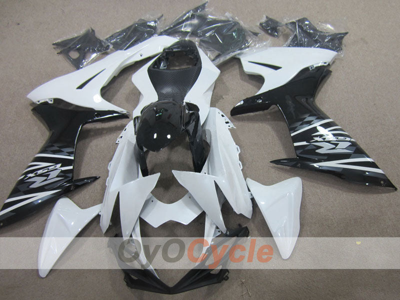 Einspritz-Verkleidungskit für GSX R750 11-26 - Weiß, Schwarz - Werksstil #OYO87901463