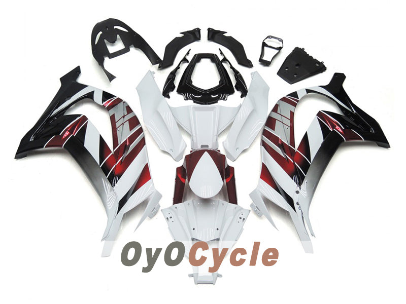 Spritzguss-Verkleidungssatz für 16-20 NINJA ZX-10R - Rot, Weiß, Silber - Werksstil #OYO87914605