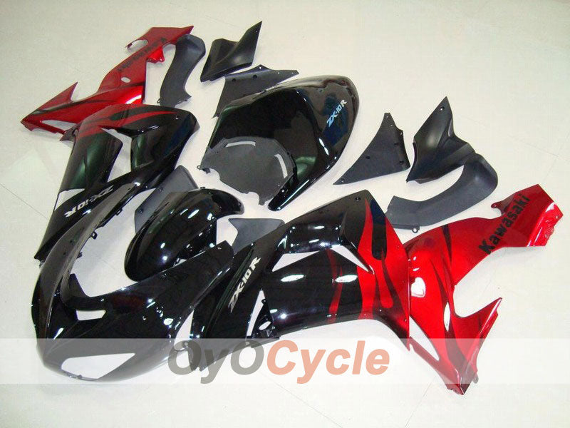 Einspritz-Verkleidungssatz für NINJA ZX-10R 06-07 - Rot, Schwarz - Flame #OYO87901619 Hauptbild