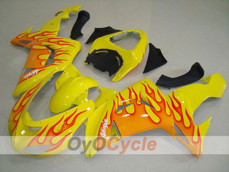 Einspritz-Verkleidungssatz für NINJA ZX-10R 06-07 - Rot, Gelb - Flame #OYO87901621 Hauptbild