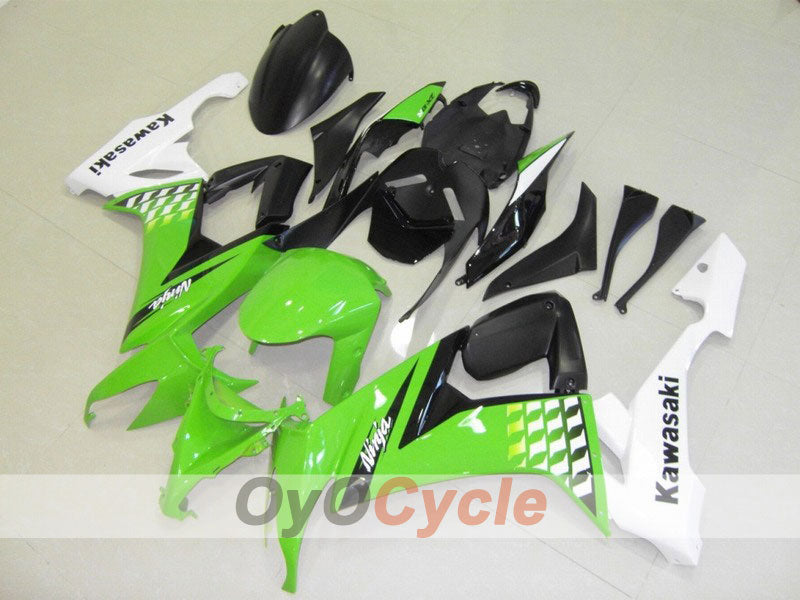 Verkleidungssatz für Einspritzmodelle der NINJA ZX-10R 08-10 - Grün, Schwarz - Werksstil #OYO87901647