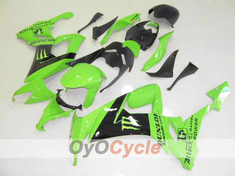 Einspritz-Verkleidungssatz für 08-10 NINJA ZX-10R - Grün, Schwarz - Monster #OYO87901657 Hauptbild