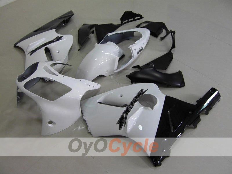 Verkleidungssatz für Einspritzmodelle 00-01 NINJA ZX-12R - Weiß, Schwarz - Werksdesign #OYO87903077 Hauptbild