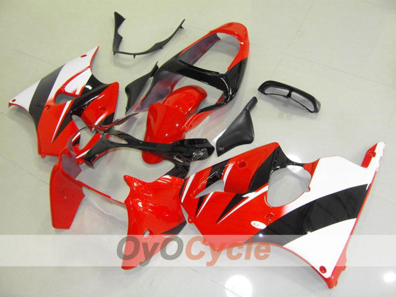 Einspritz-Verkleidungskit für 00-02 NINJA ZX-6R - Rot, Schwarz - Werksstil #OYO87901707 Hauptbild