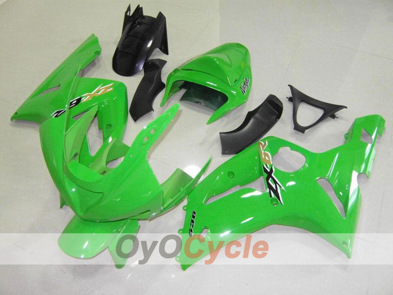 Verkleidungssatz im Spritzgussverfahren für NINJA ZX-6R 03-04 - Grün, Schwarz - Werksstil #OYO87901783 Hauptbild