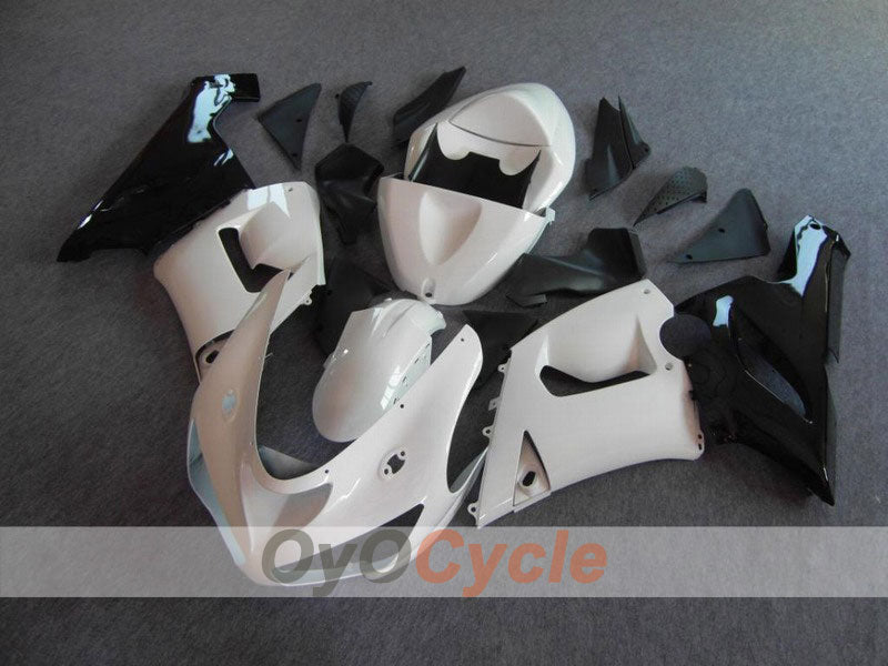 Verkleidungssatz für 05-06 NINJA ZX-6R - Weiß, Schwarz - Werksdesign #OYO87901860 Hauptbild