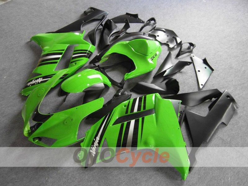 Verkleidungssatz für Einspritzmodelle, 07-08 NINJA ZX-6R - Grün, Schwarz - Werksstil #OYO87901930 Hauptbild