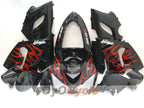 Verkleidungssatz für 05-06 NINJA ZX-6R - Rot, Schwarz - Flamme #OYO87901865